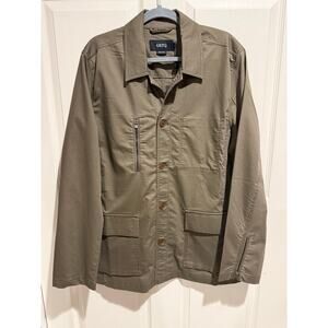 GSTQ Taupe Canteen Utility Jacket NWT Size Large Minimalist Military Chore Coat